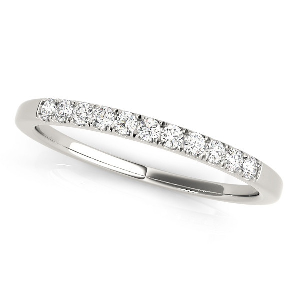 0.1 Ct Lab Grown Round Cut Carolyn Half Eternity Diamond Rings in 9K White Gold