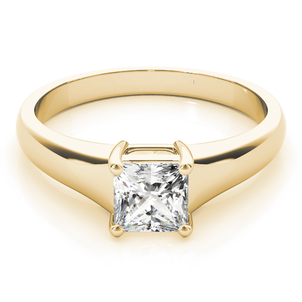 0.2 Ct Lab-Created Princess Cut Draya  Solitaire Diamond Rings in Silver 925