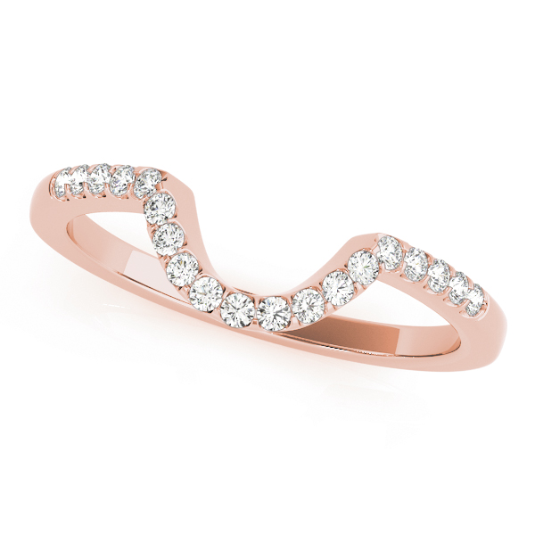 Senyolin Lab Grown Diamond Rose Gold Pave set Women's Wedding Ring