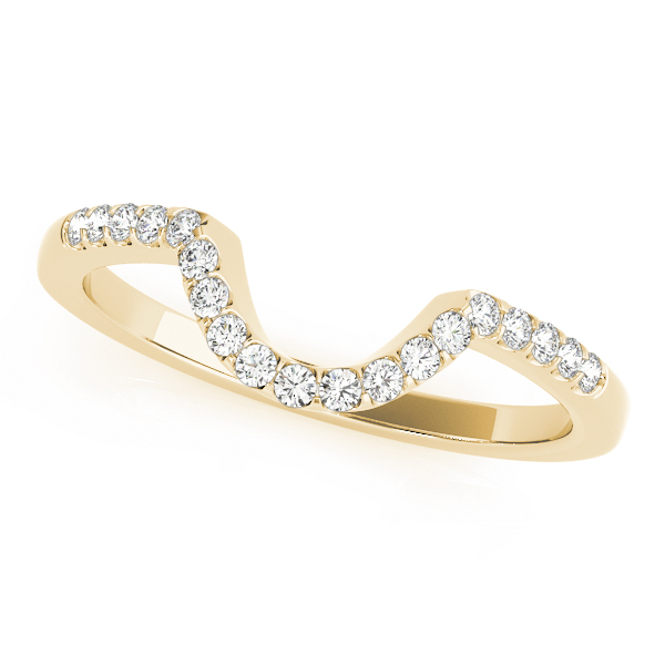 Senyolin Lab Grown Diamond Yellow Gold Pave set Women's Wedding Ring