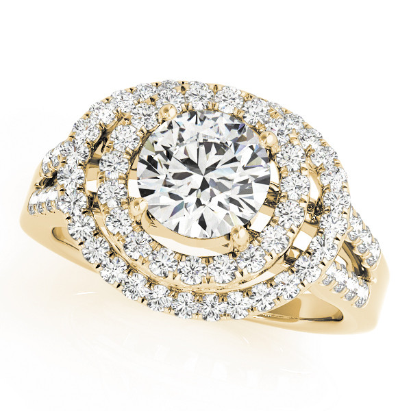 0.2 Ct Natural Round Cut Kyrah Halo Diamond Rings in Silver 925