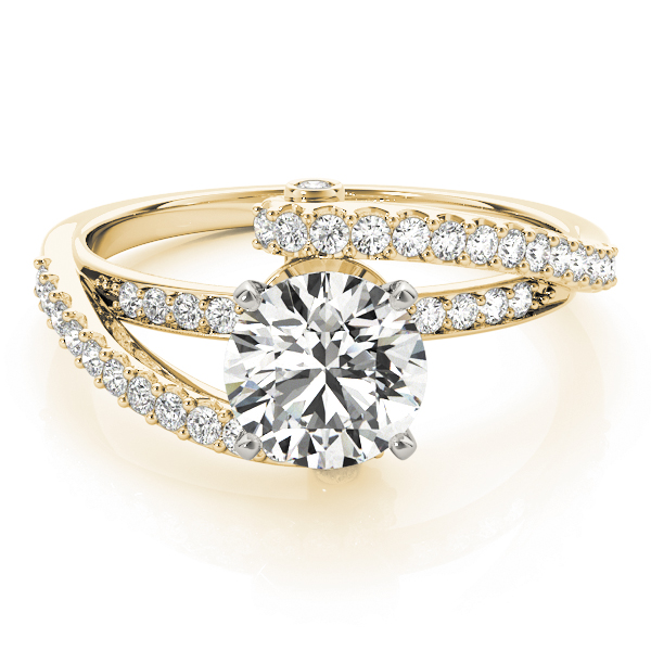 SunshineDiamonds Side Stone Diamond Diamond Rings in 9K Yellow Gold and 0.50 Carat Lab Grown Diamond