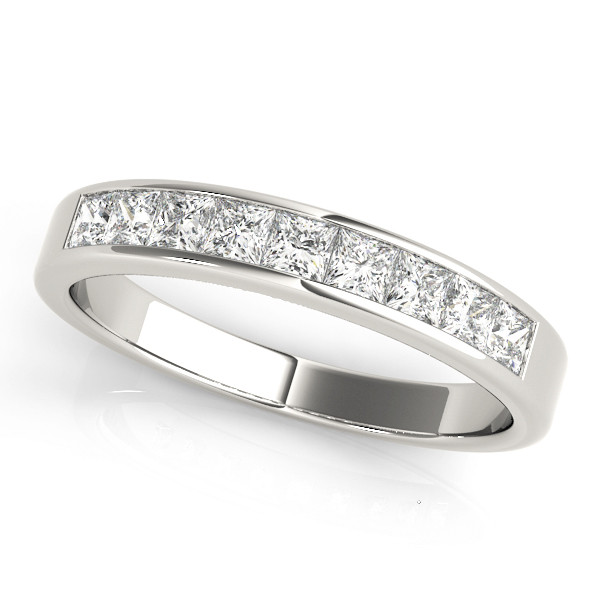 0.16 Ct Lab-Created Princess Cut Adelynne  Diamond Rings in 9K White Gold