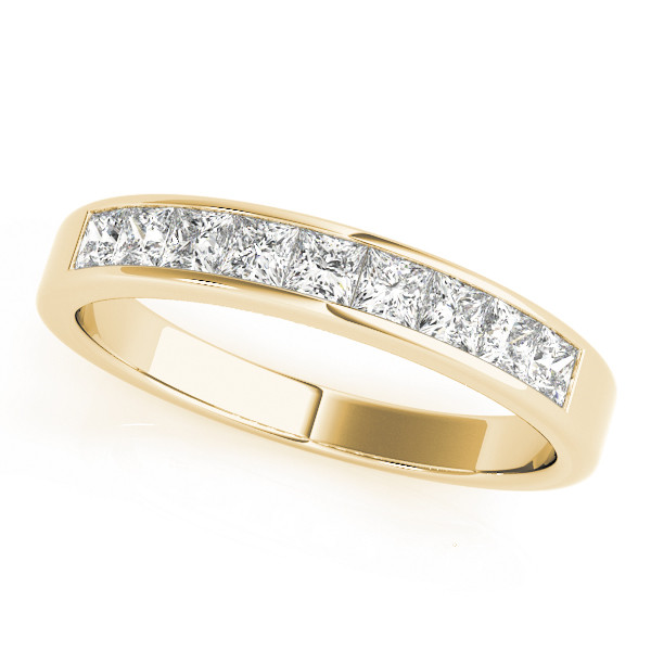 0.16 Ct Lab-Created Princess Cut Adelynne  Diamond Rings in 9K White Gold