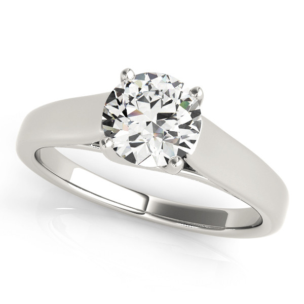 0.2 Ct Natural Diamond Round Cut Jeslyn  Engagement Rings in Silver 925