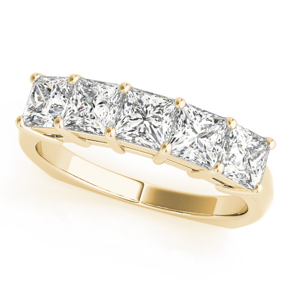 1.25 Ct Lab-Created Princess Cut Sherly  Diamond Rings in 9K White Gold
