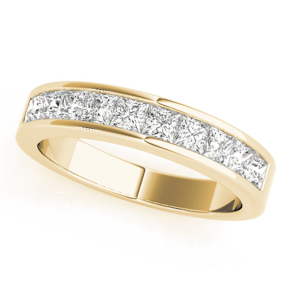 Jabria Lab Grown Yellow Gold Channel-Set  Diamond Ring