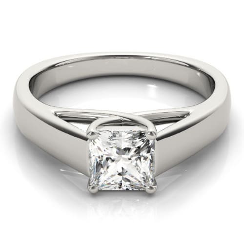 0.2 Ct Lab-Created Princess Cut Danitza  Solitaire Diamond Rings in Silver 925