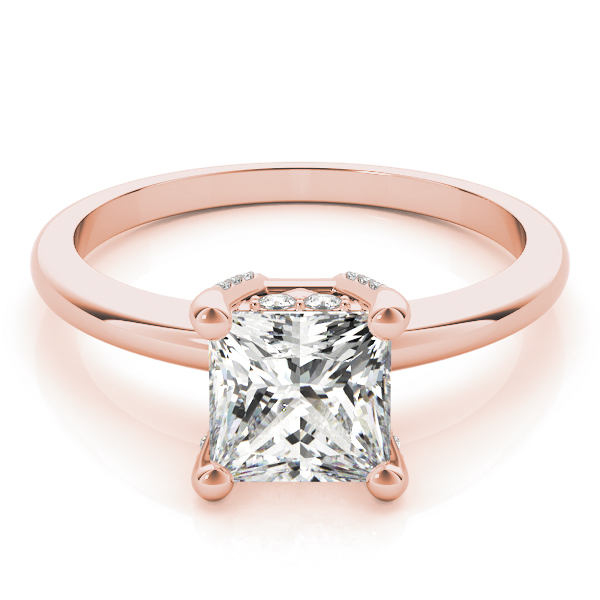Jiroya Lab Grown Rose Gold 4 Prong  Side Stone Diamond Ring