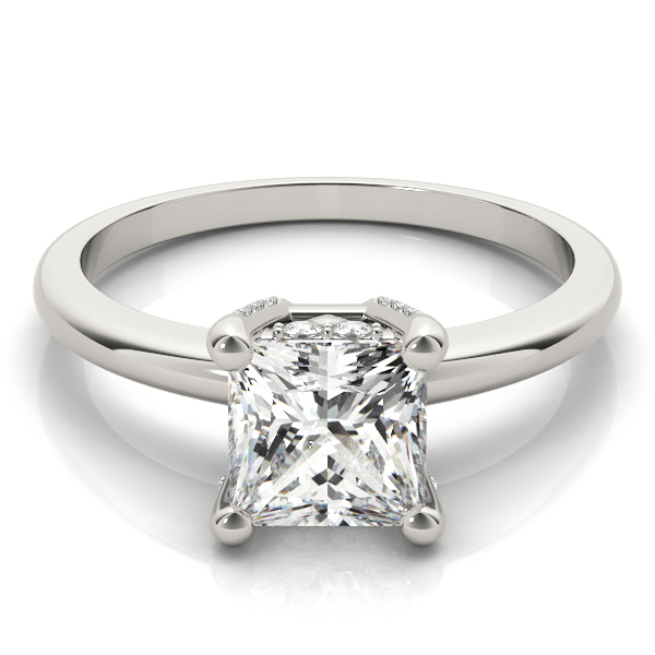 Jiroya Lab Grown Platinum 4 Prong  Side Stone Diamond Ring