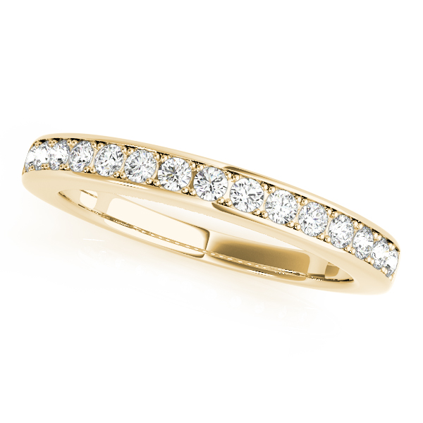 Agelrina Lab Grown Yellow Gold Channel set  Diamond Ring