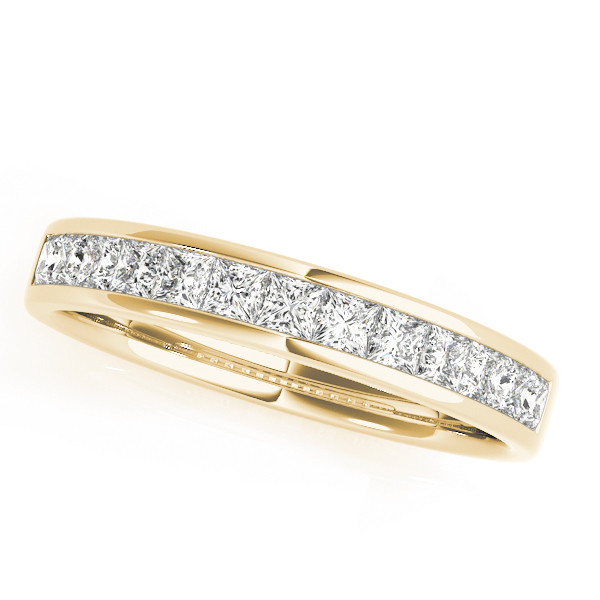 Keiko Lab Grown Yellow Gold Channel-Set  Diamond Ring