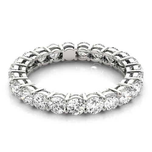 1.5 Ct Lab-Created Round Cut Emmanuella  Diamond Rings in 9K White Gold