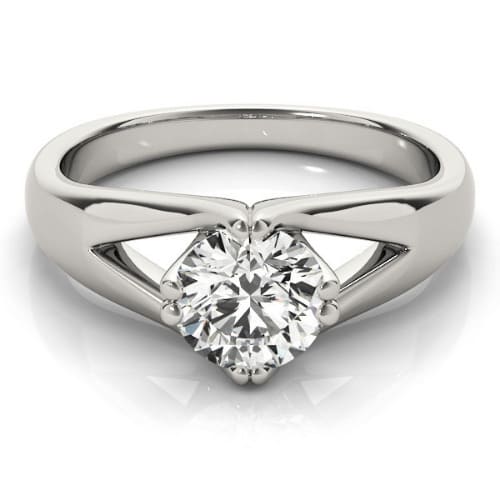 0.2 Ct Natural Round Cut Damya  Solitaire Diamond Rings in Silver 925