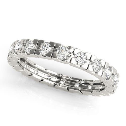 0.9 Ct Natural Round Cut Ellee  Diamond Rings in 9K White Gold