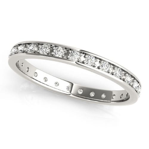 0.25 Ct Natural Round Cut Eugenia  Diamond Rings in 9K White Gold