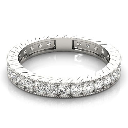 0.4 Ct Natural Round Cut Elicia  Diamond Rings in 9K White Gold