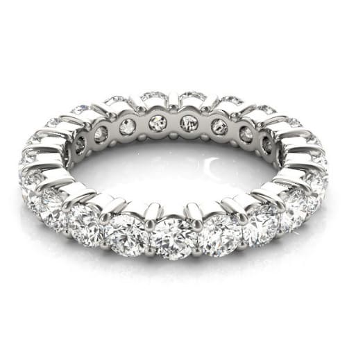 2.8 Ct Natural Round Cut Elida  Diamond Rings in 9K White Gold