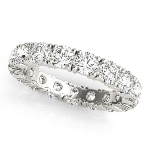 2.4 Ct Natural Round Cut Elenor  Diamond Rings in 9K White Gold
