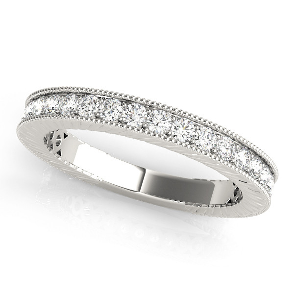 0.5 Ct Lab-Created Round Cut Leeann  Diamond Rings in 9K White Gold
