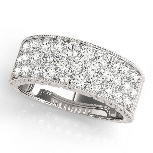 0.5 Ct Lab-Created Round Cut Declan  Diamond Rings in 9K White Gold