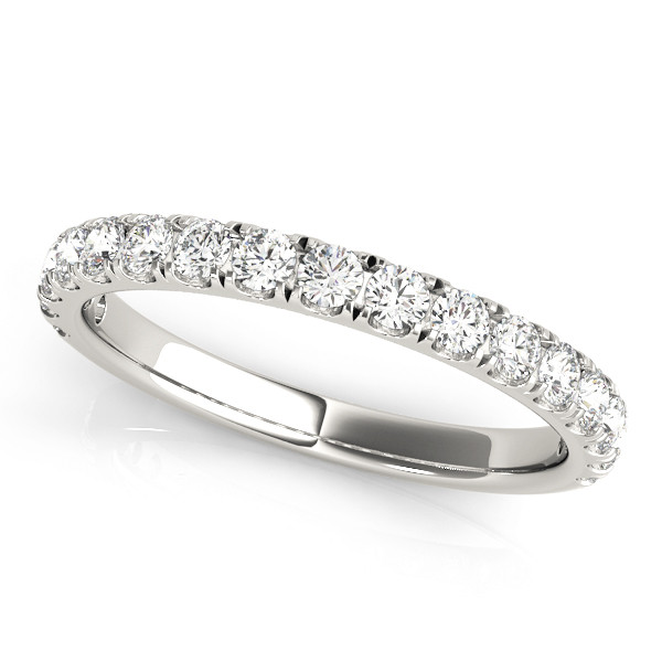 0.25 Ct Lab-Created Round Cut Laurie Three Quarter Eternity Diamond Rings in 9K White Gold