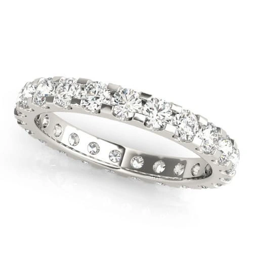 Round Cut Natural and Lab Grown Diamond Eternity Ring with Shared Prong Setting