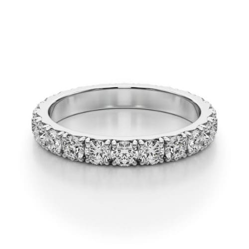 0.5 Ct Lab-Created Round Cut Ellory  Diamond Rings in 9K White Gold