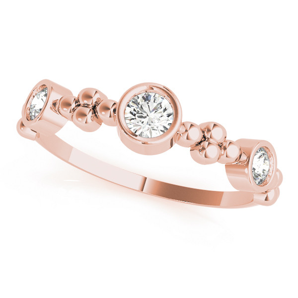 Bezel-Set Three Stone Diamond Ring