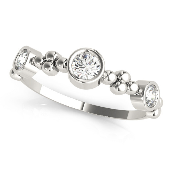 Bezel-Set Three Stone Diamond Ring