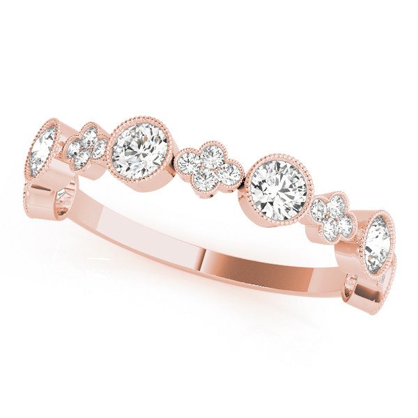 SunshineDiamonds Half Eternity Diamond Rings in 9K Rose