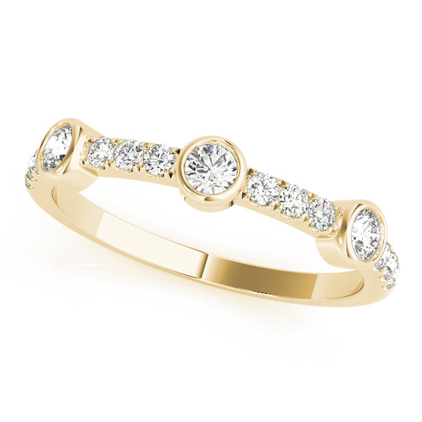 Natural Bezel-Set Diamond Ring