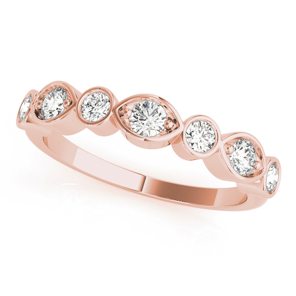 0.5 Ct Lab-Created Round Cut  7 Stone Ring Diamond Rings in 9K White Gold