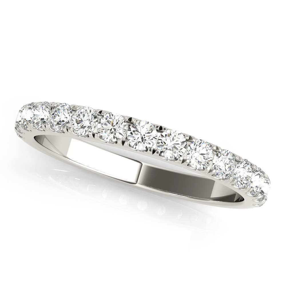 0.25 Ct Lab-Created Round Cut Ryaan Three Quarter Eternity Diamond Rings in 9K White Gold