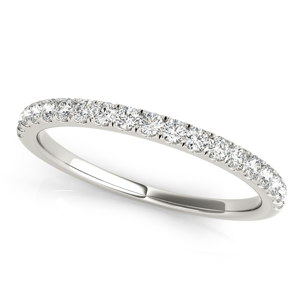 0.33 Ct Lab Grown Round Cut Khori Half Eternity Diamond Rings in 9K White Gold