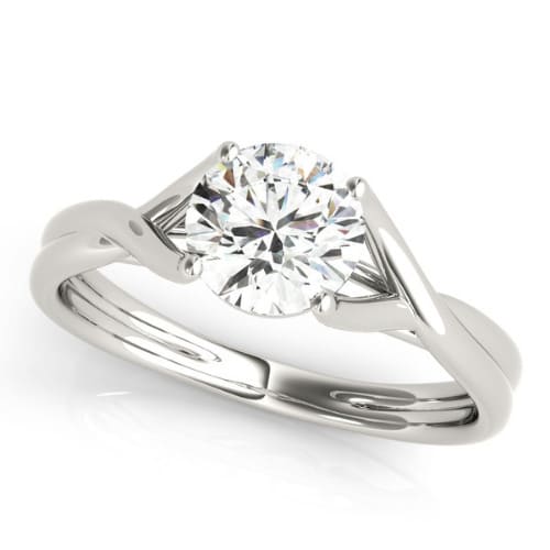 0.2 Ct Natural Round Cut Dennise  Solitaire Diamond Rings in Silver 925