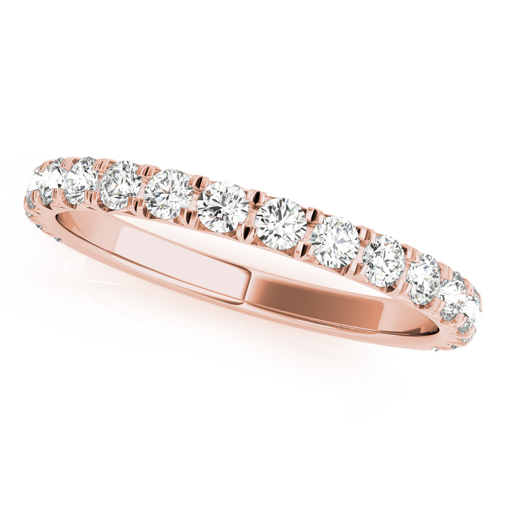 Arsema Lab Grown Rose Gold Prong Three Quarter Eternity Diamond Ring