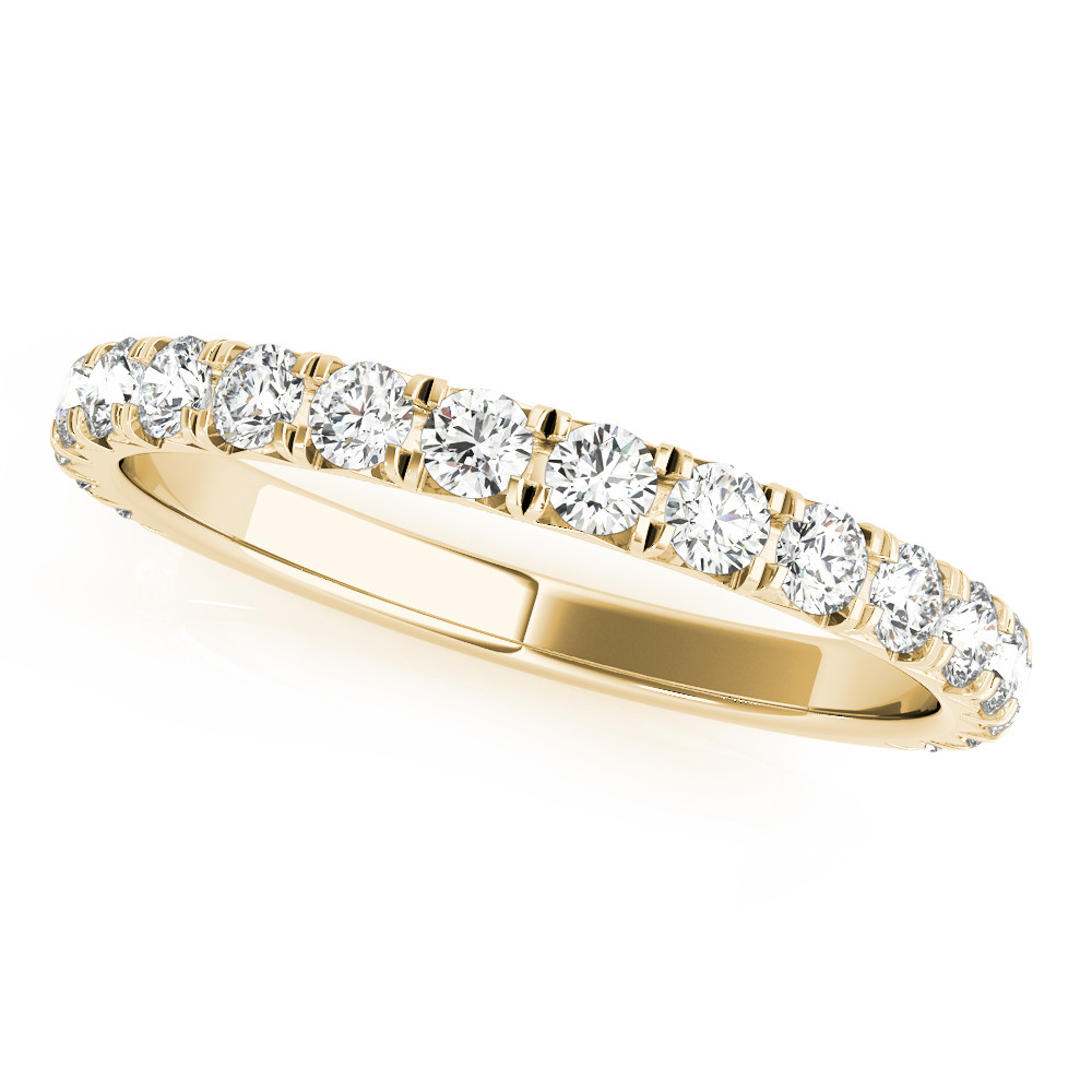 Arsema Lab Grown Yellow Gold Prong Three Quarter Eternity Diamond Ring