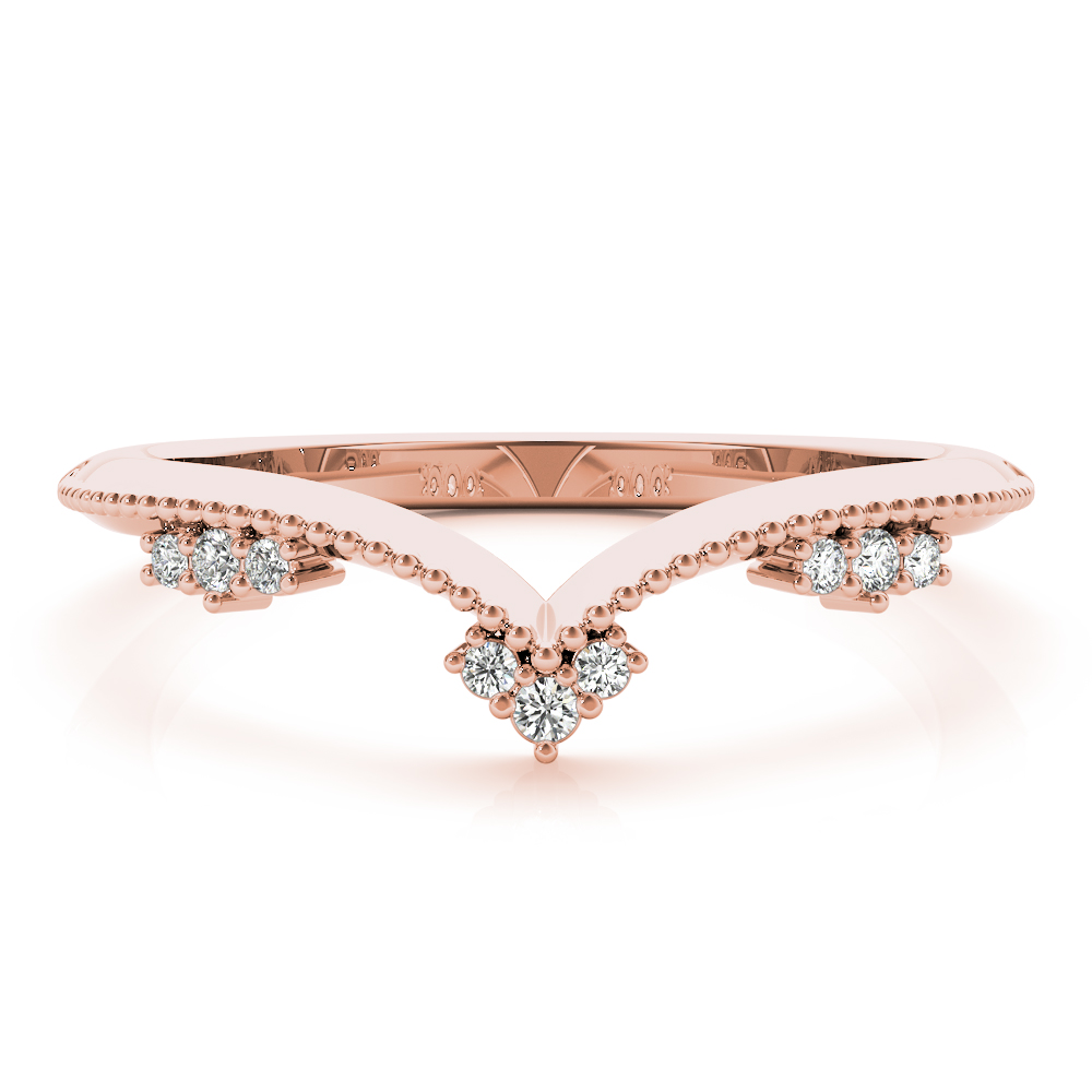 Lorinza Lab Grown Diamond Rose Gold Prong set  Women's Wedding Ring
