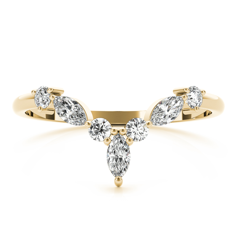 Liorin Lab Grown Diamond Yellow Gold Prong set  Women's Wedding Ring
