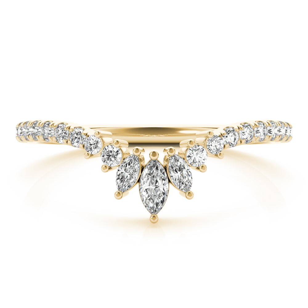 Liona Lab Grown Diamond Yellow Gold Prong set  Women's Wedding Ring