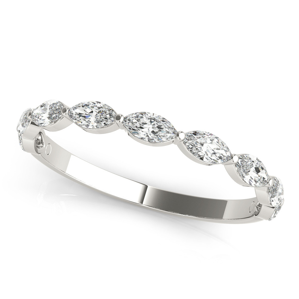 0.81 Ct Lab-Created Diamond Marquise Cut  in 9K White Gold