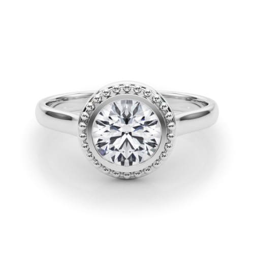 0.2 Ct Natural Round Cut Daneen  Solitaire Diamond Rings in Silver 925