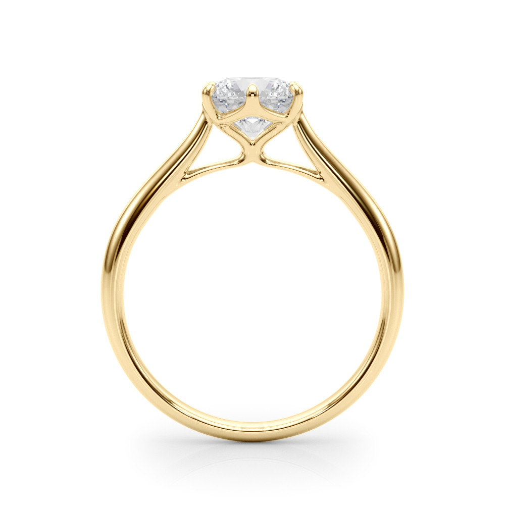 0.2 Ct Natural Round Cut Darielle  Solitaire Diamond Rings in Silver 925