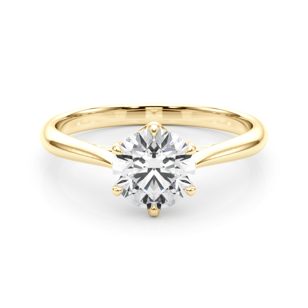 Darielle Lab Grown Diamond Yellow Gold 6 Prong 
