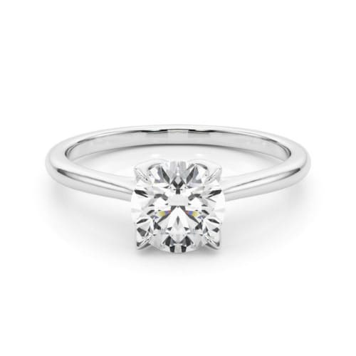 0.2 Ct Natural Round Cut Davianna  Solitaire Diamond Rings in Silver 925
