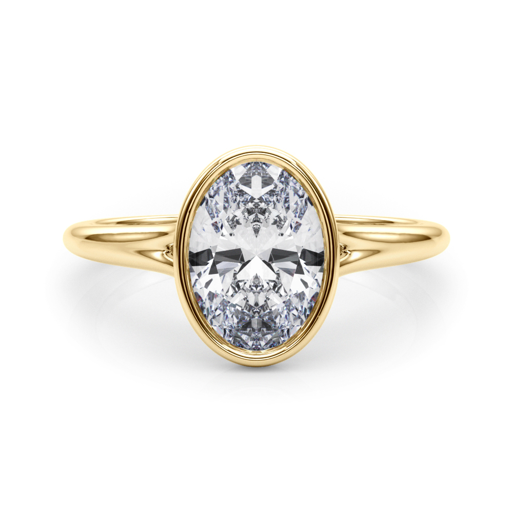 Adrial Lab-Created Bezel Set Diamond Ring