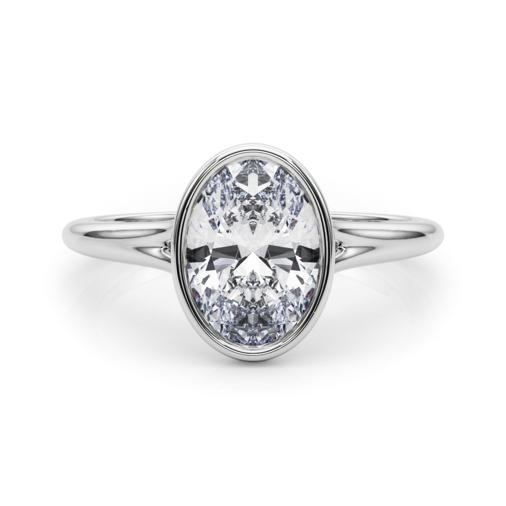 Adrial Natural Bezel Set Solitaire Diamond Ring