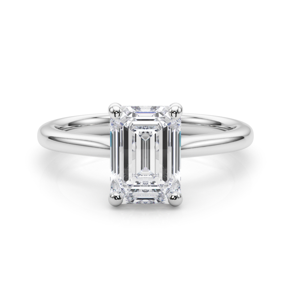 Eva Natural 4 Prong  Solitaire Diamond Ring
