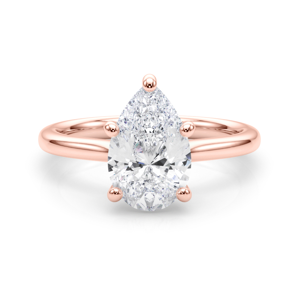 SunshineDiamonds Diamond Solitaire Diamond Rings in 9K Rose - 144